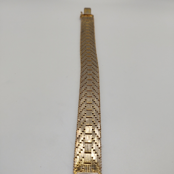 Vintage Gold Tone Mesh Bracelet - Branded Italy - Picture 1 of 6